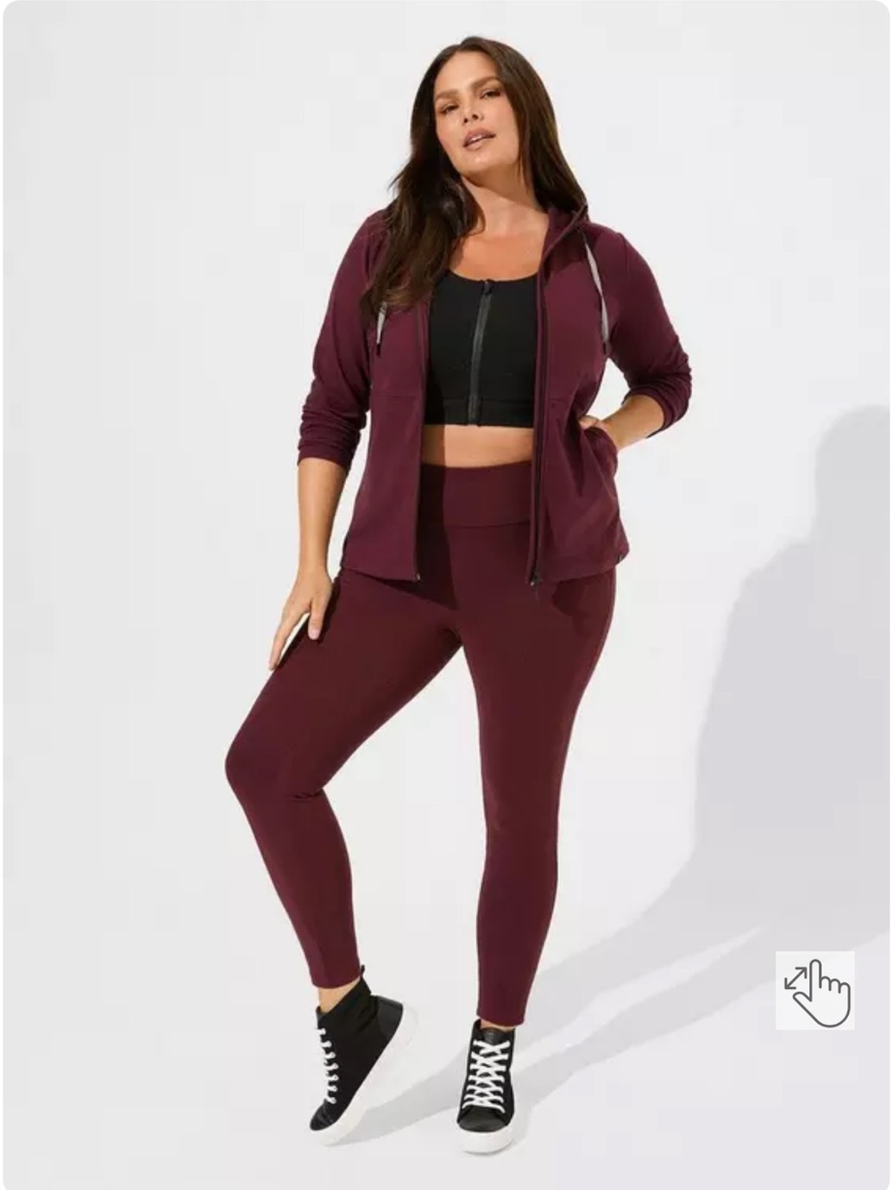 Torrid happy camper Burgundy Full-Zip Hoodie & Matching
Pants Set